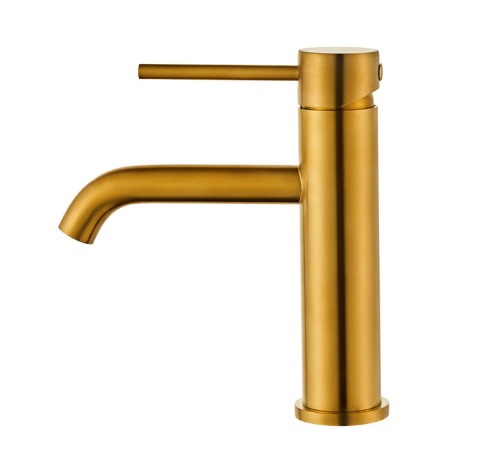 Tvättställsblandare Slim Vinkel Mässing 183 mm